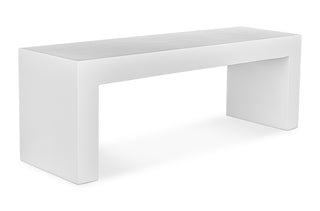 Lazarus Outdoor Dining Bench - White