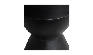 Hourglass Outdoor Accent Stool - Black