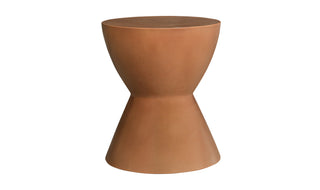 Hourglass Outdoor Accent Stool - Terracotta