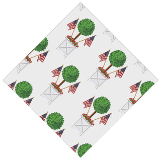 Patriotic Topiary Tree Paper Cocktail Napkins