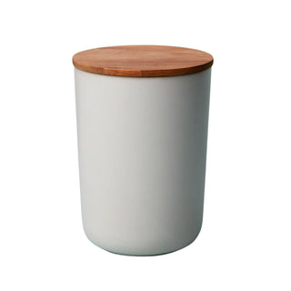Stoneware Container w/ Acacia Lid