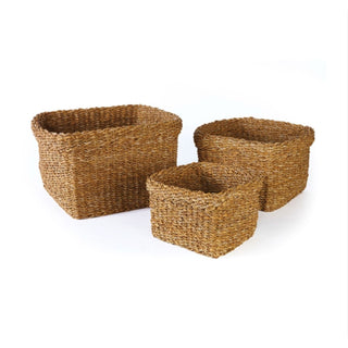 Square Seagrass Baskets - Large