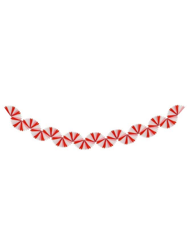 Candy Cane Stripe Honeycomb Garland