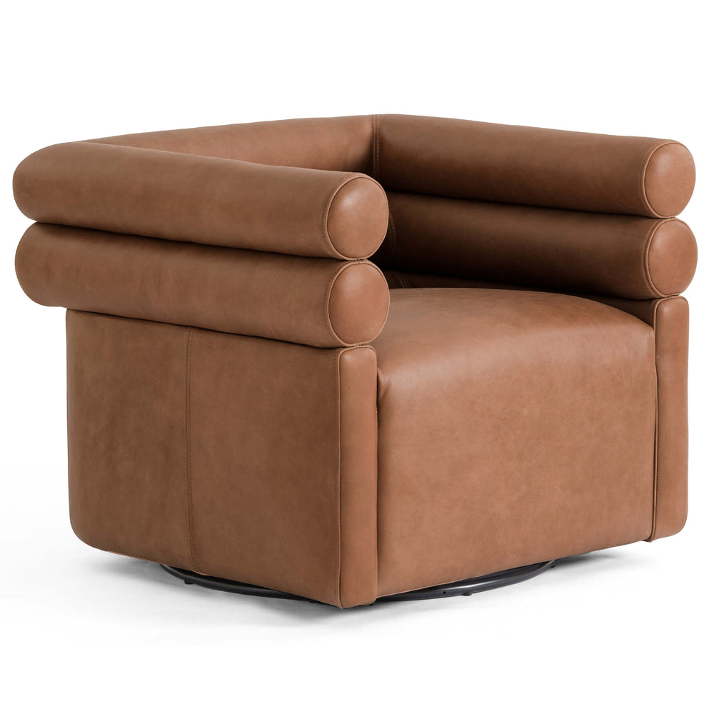 Evie Swivel Chair - Palermo Cognac