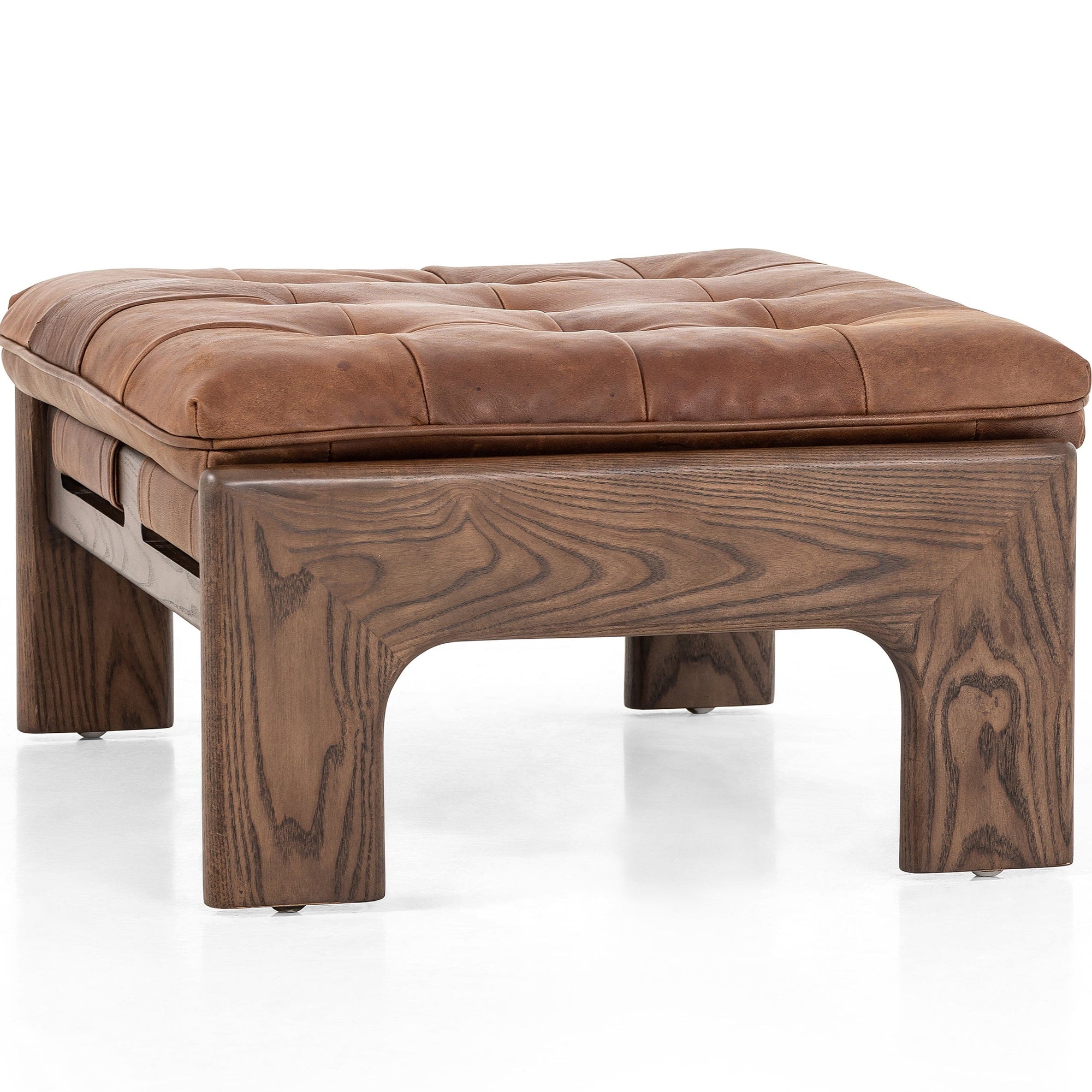 Halston Ottoman - Heirloom Sienna