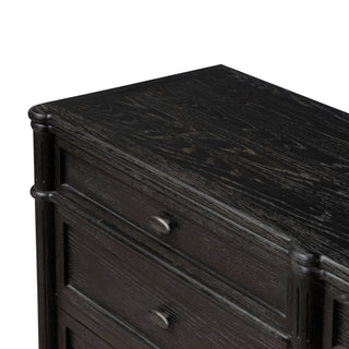 Toulouse 9 Drawer Dresser - Distressed Black