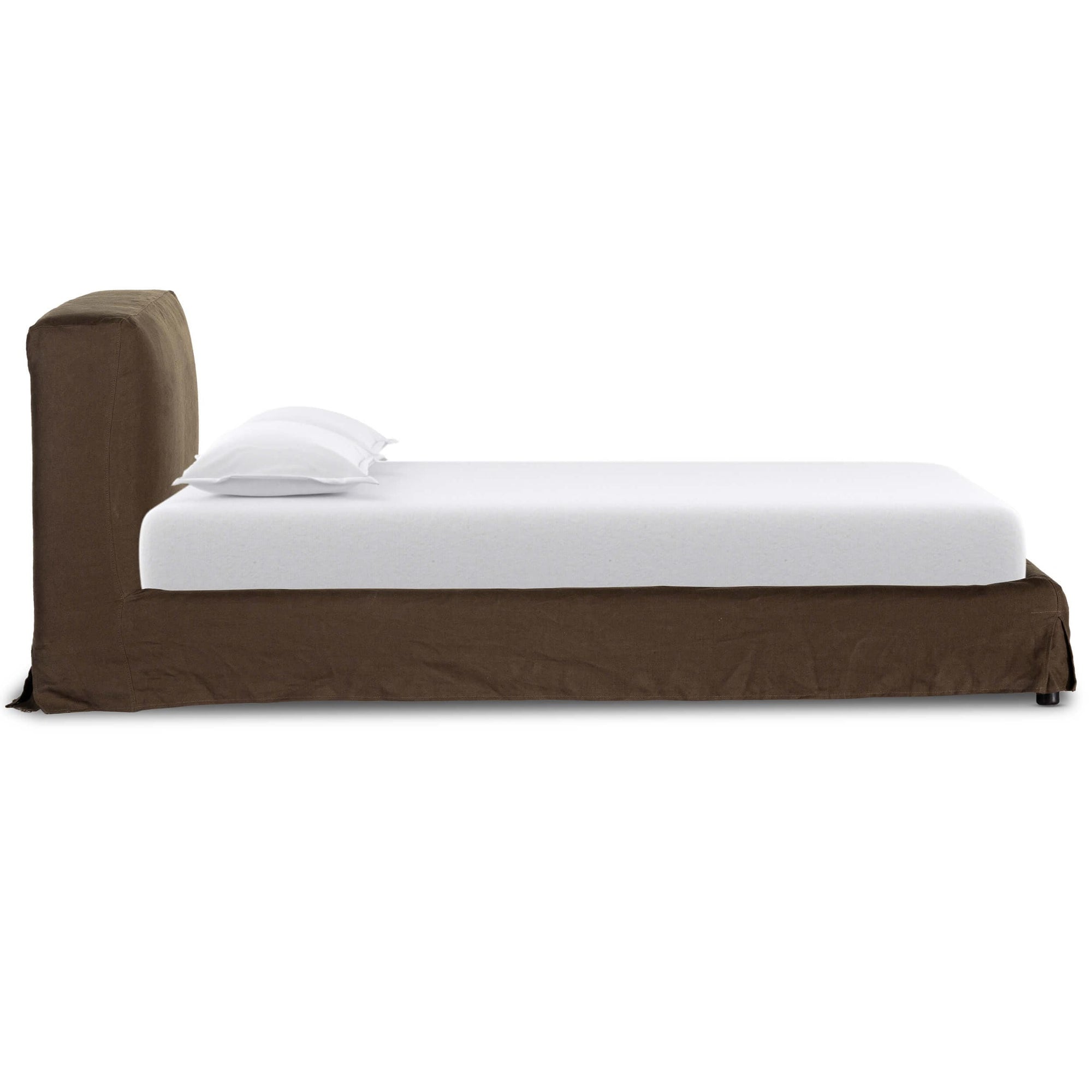 Aidan Slipcover Bed - Brussels Coffee