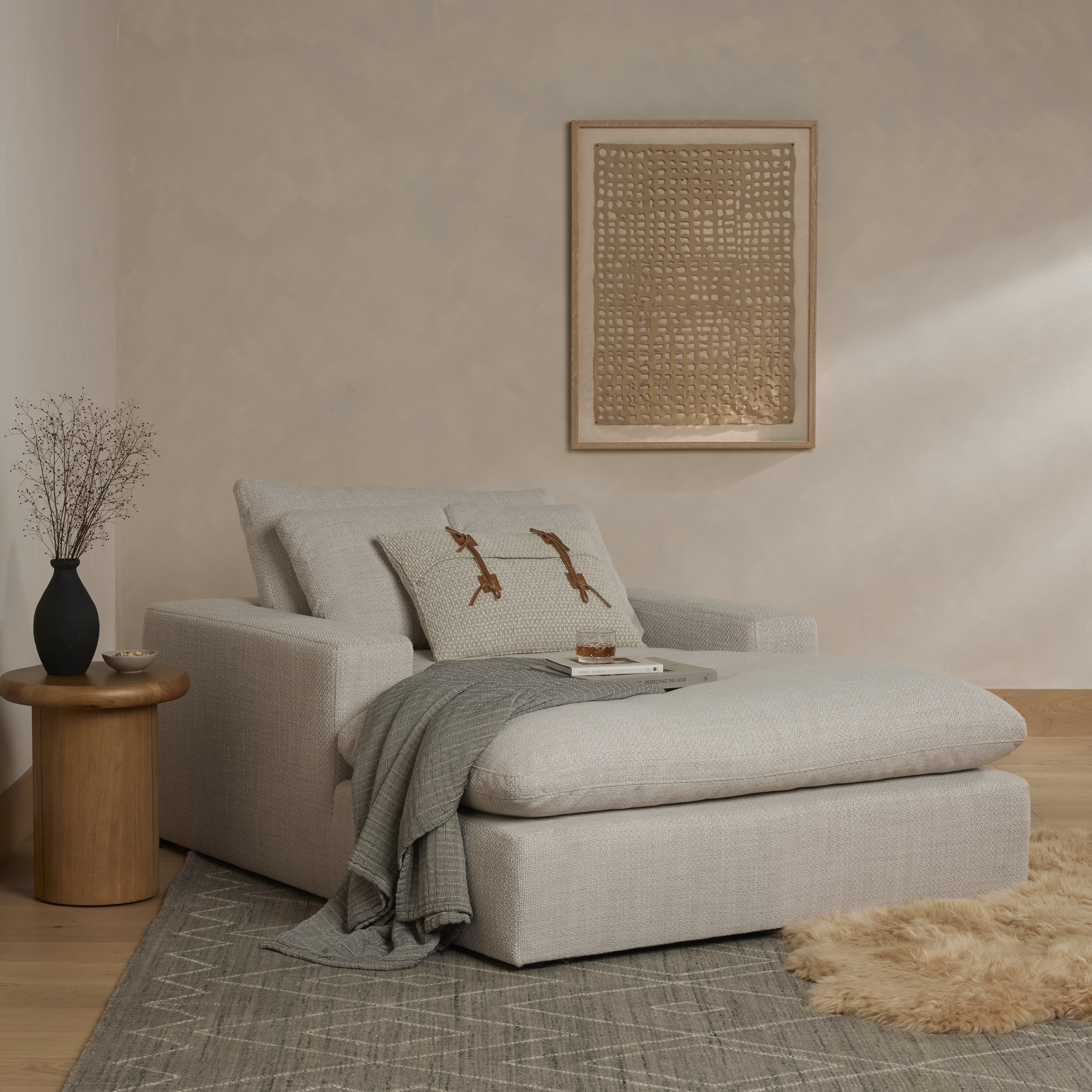 Stevie Chaise Lounge - Gibson Wheat