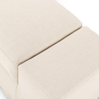 Wide Arm Slipcover Accent Bench - Brussels Natural
