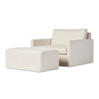 Maddox Slipcover Chair and Ottoman