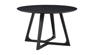 Godenza Round Dining Table - Solid Black Ash