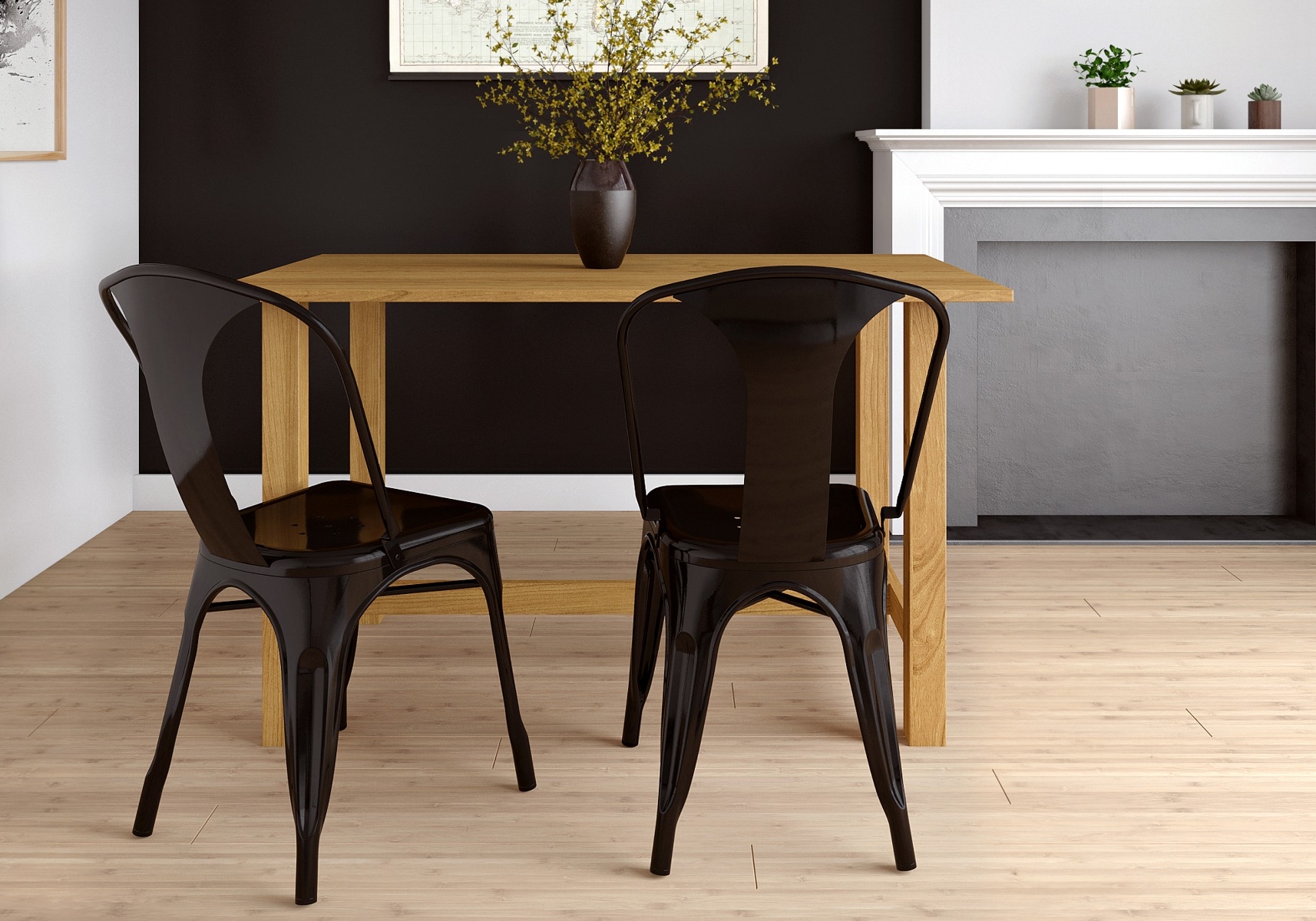 Finn Dining Chair - Black (Set of 2)