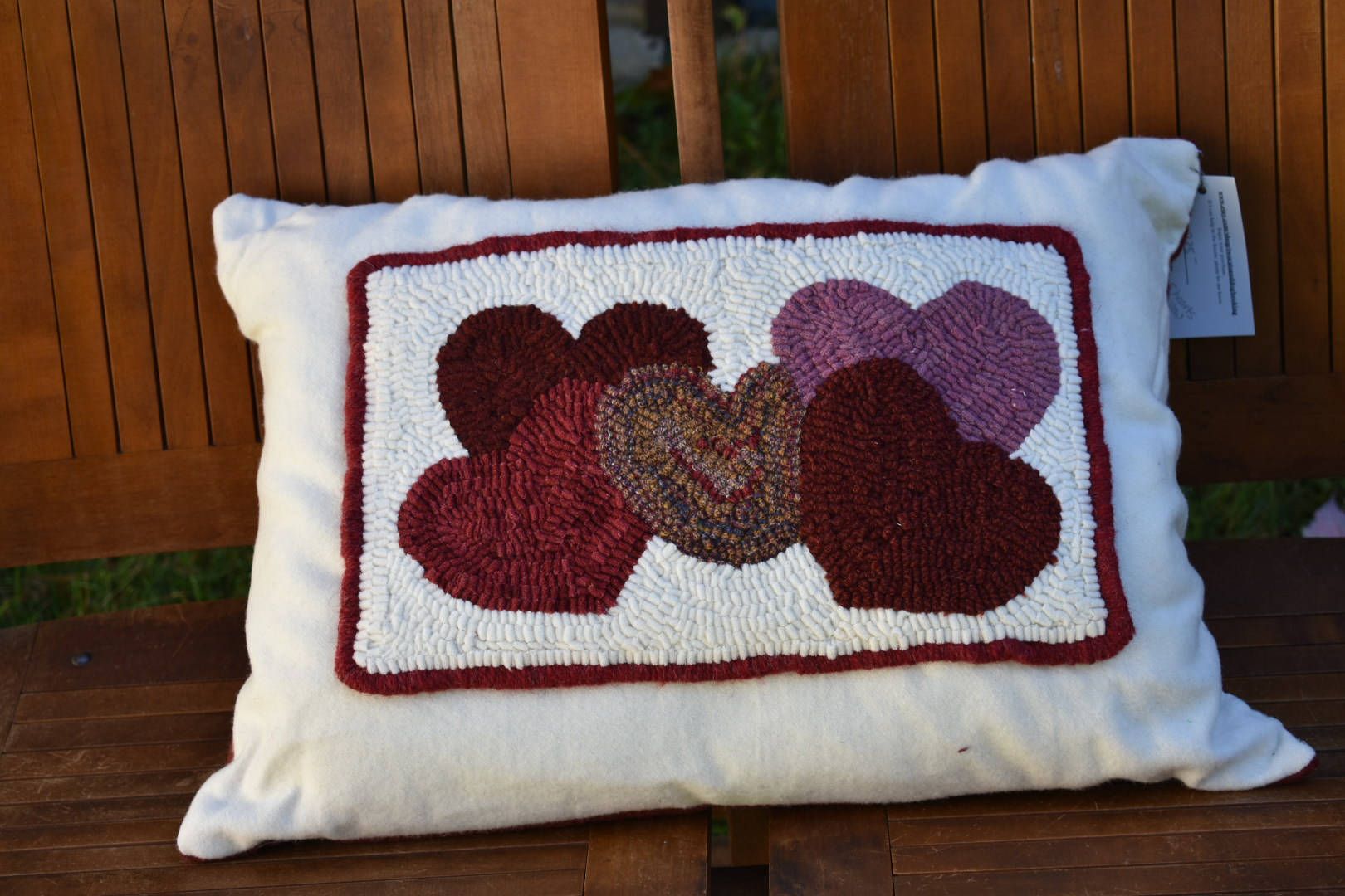 Cherry Hearts Hook Pillow