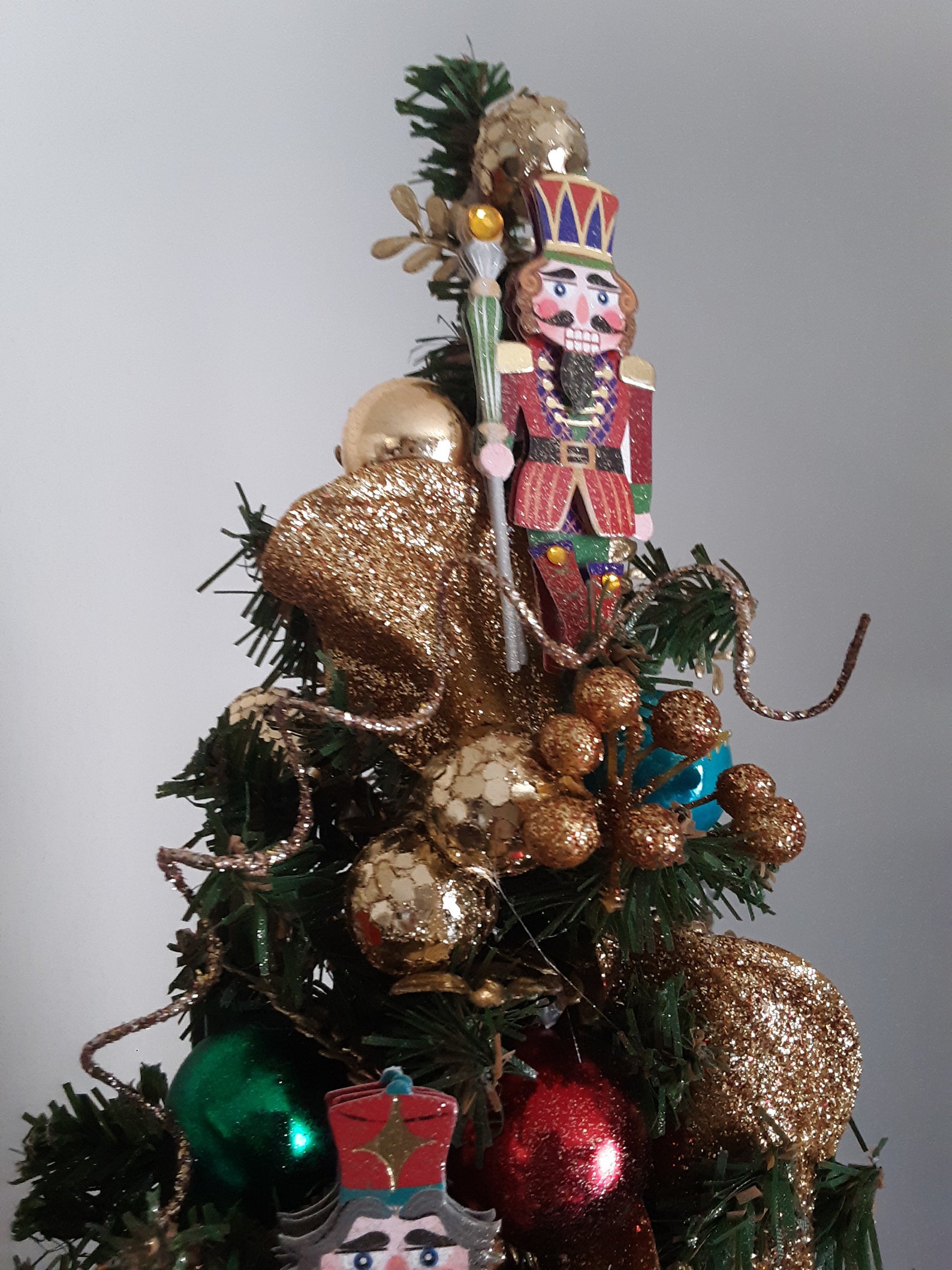 Gold Leaf Nutcracker Ornament