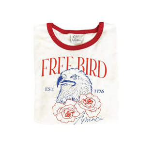 Free Bird Graphic T-Shirt - Natural Red