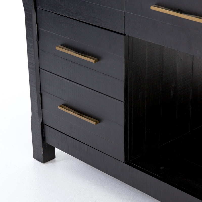 Ian Kitchen Island - Black Acacia