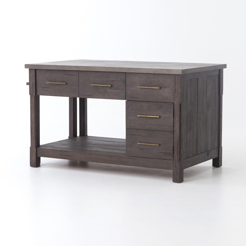 Ian Kitchen Island - Black Acacia
