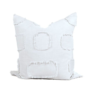 White Gypsy Patch Pillow