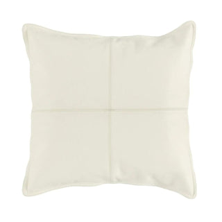 SLD Leather Pillow - Davis Ivory (22"x22")