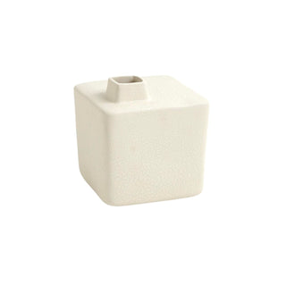 Square Chimney Vase  - Small-White