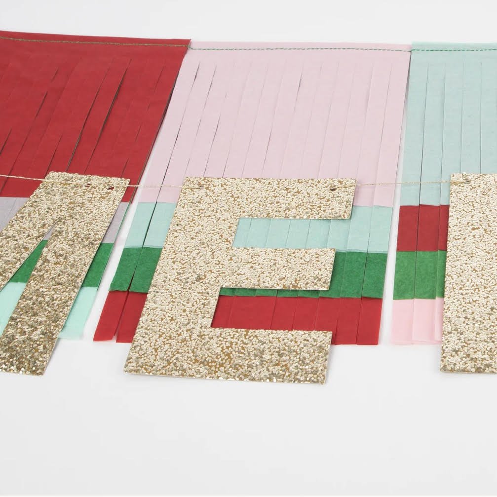 Merry Christmas Fringe Garland