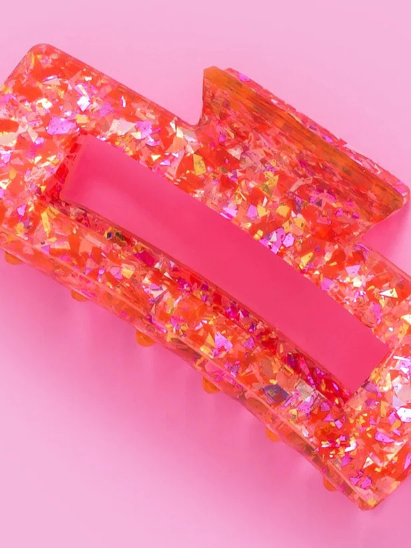 Red + Pink Confetti Claw Clip