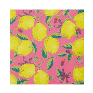 Boho Pink Lemon Napkins-20 pack