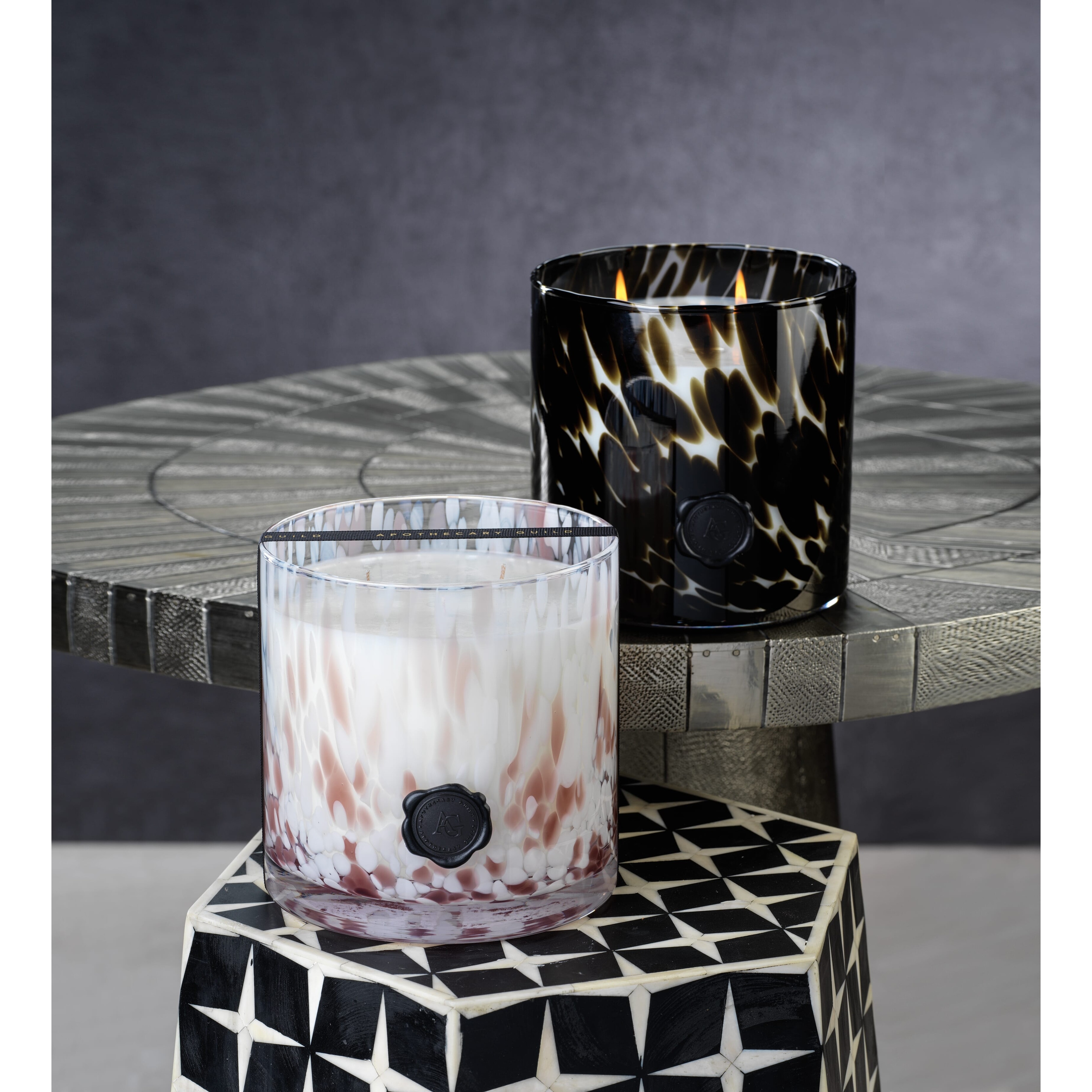 AG Opal Glass 3 Wick Candle - Black Fig Vetiver