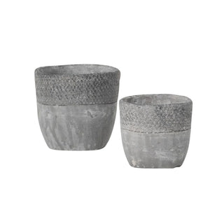 Grey Cement Pot - Medium