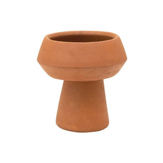 Hadley Round Handmade Terra Cotta Footed Vase