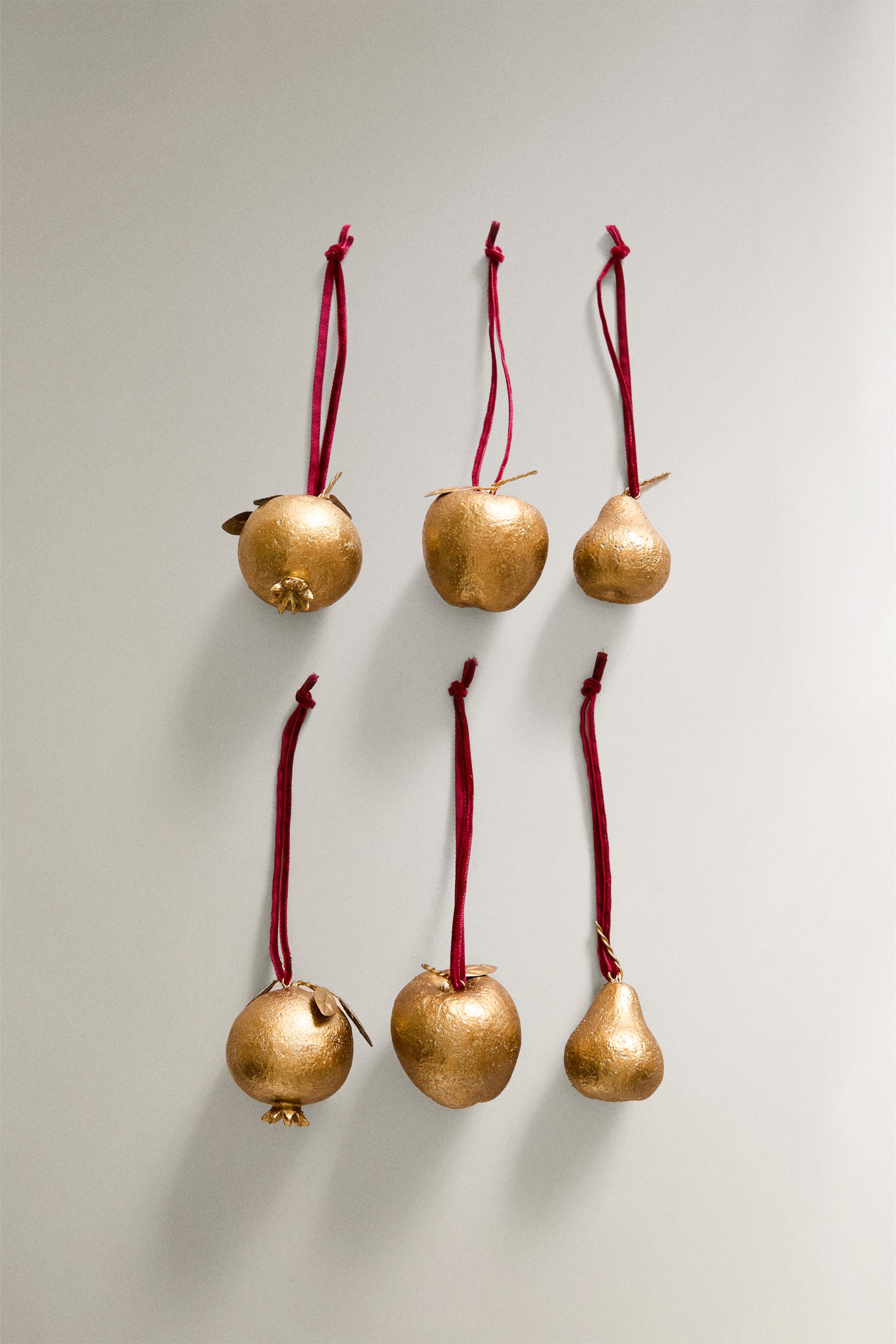 Gold Resin Fruit Ornament