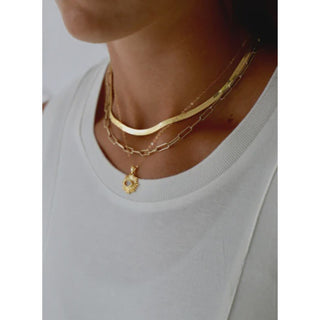 Smooth Paperclip Chain Necklace 18"