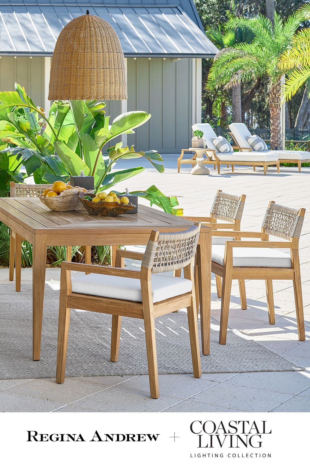 The natural, rattan-like material that is woven to create the look of an organic basket that makes up the Beehive impressive domed shade is perfectly at home amongst a coastal façade.