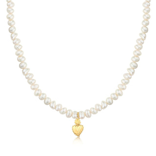 18" Sacred Heart Pearl Necklace