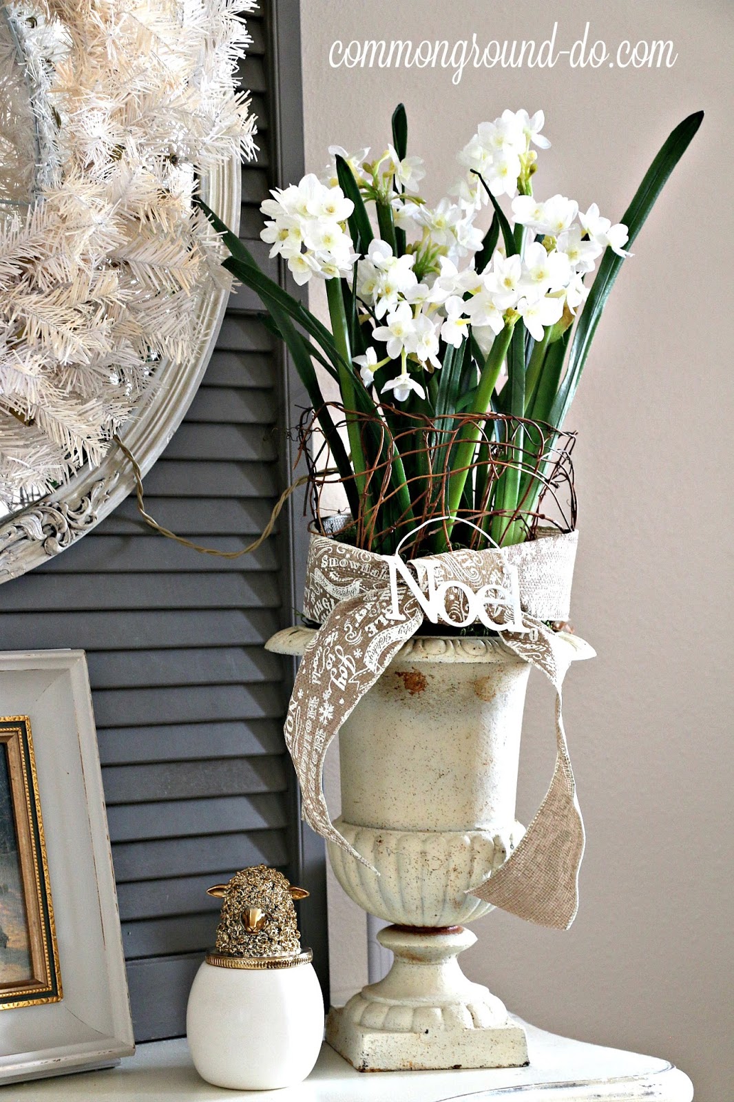 Basket of Paperwhites Ornament