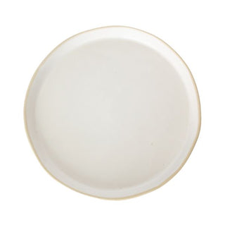 Tan Rim Stoneware Plate Medium