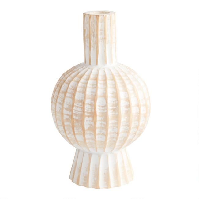 Mango Wood Vase  - Bulb