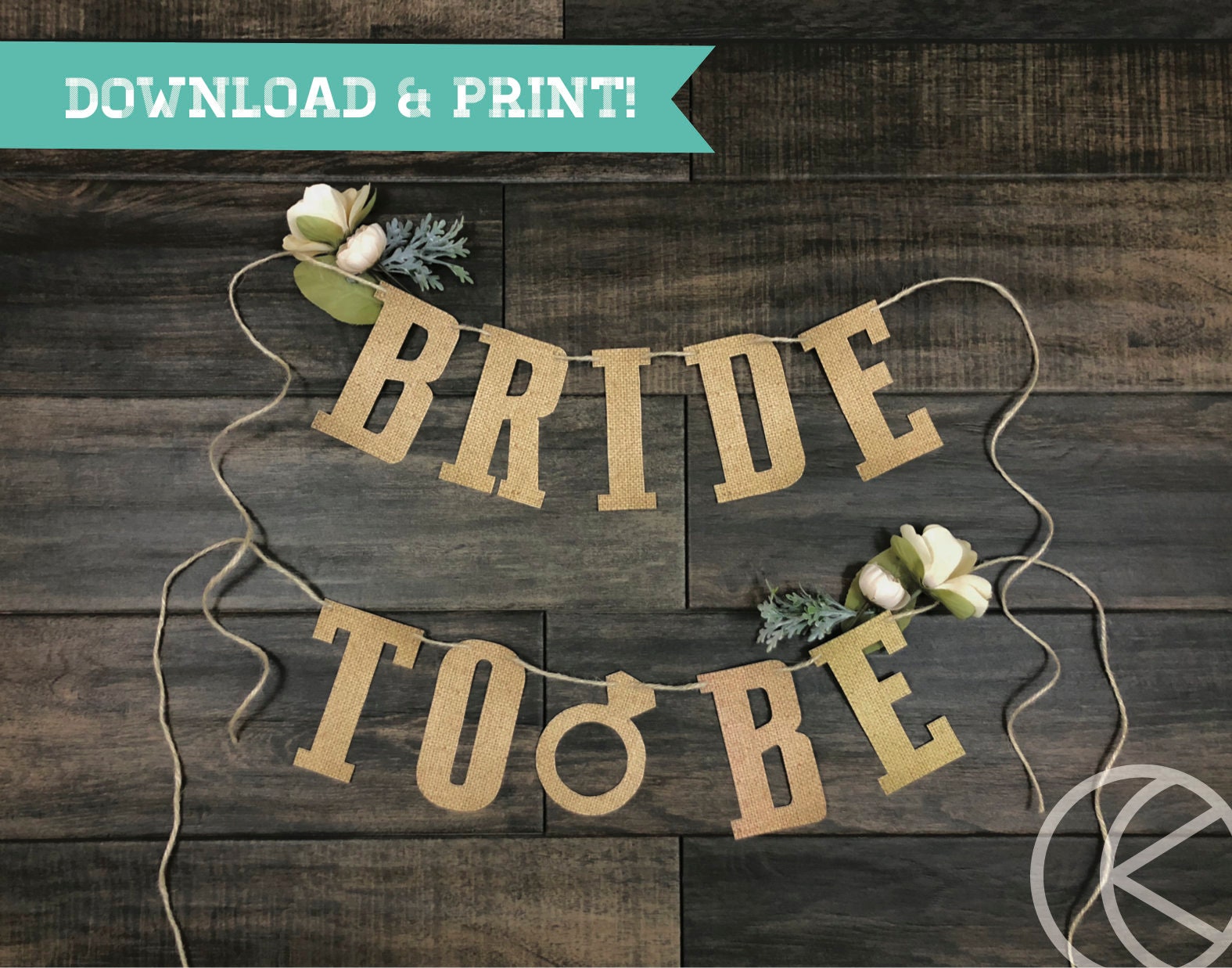 Bride To Be Word Banner