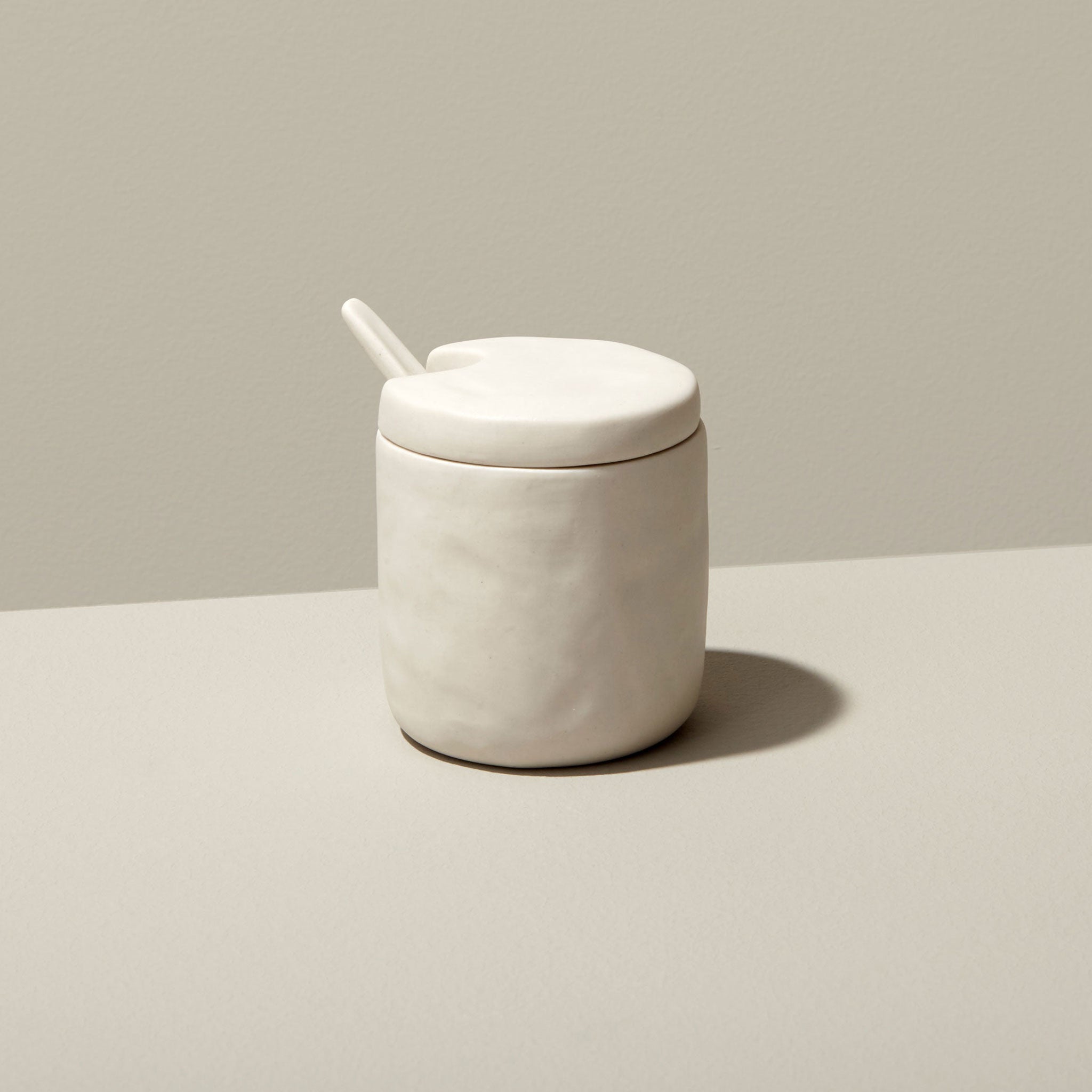 Tam Stoneware Sugar Cellar, Pearl