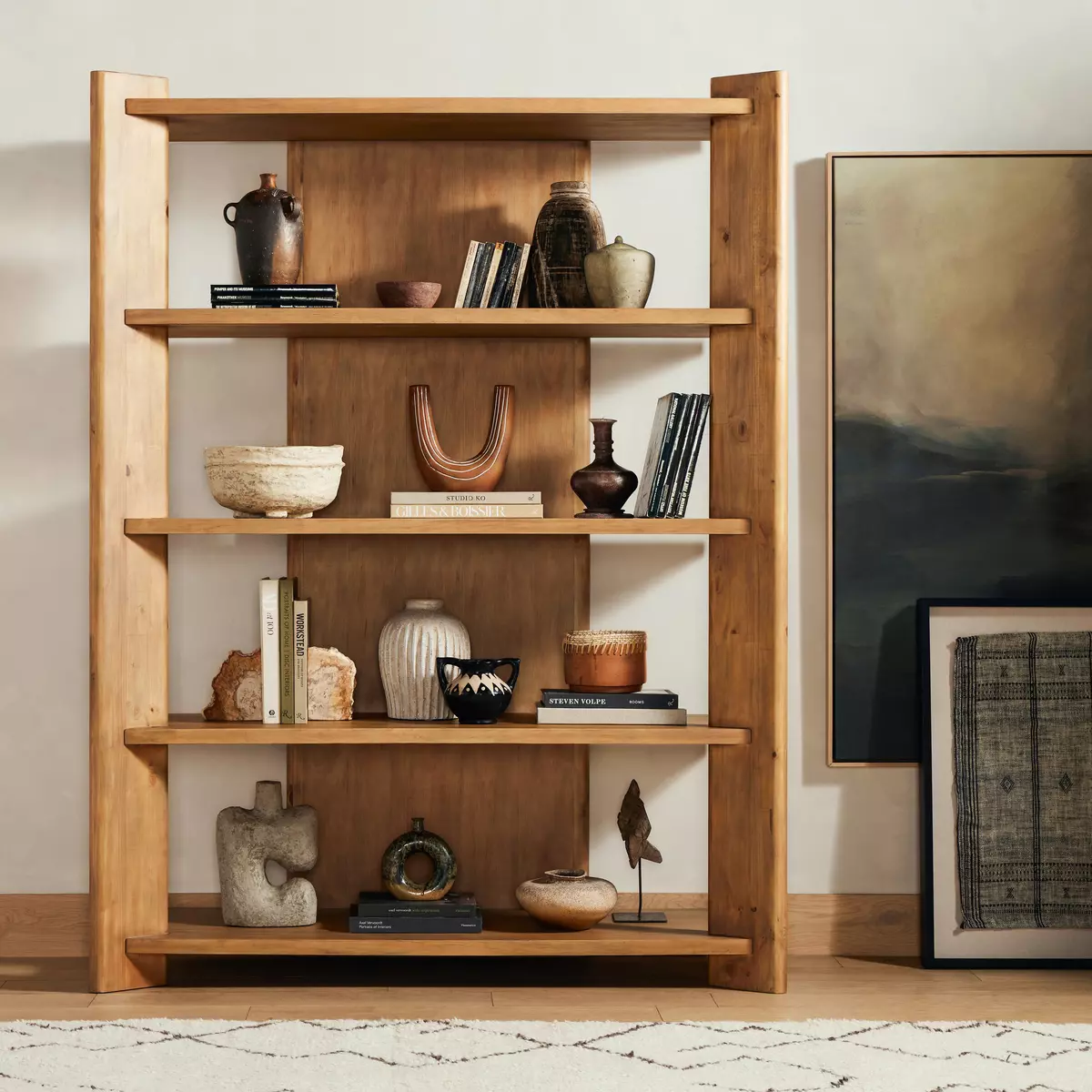 Edmund Bookcase-Smoked Pine