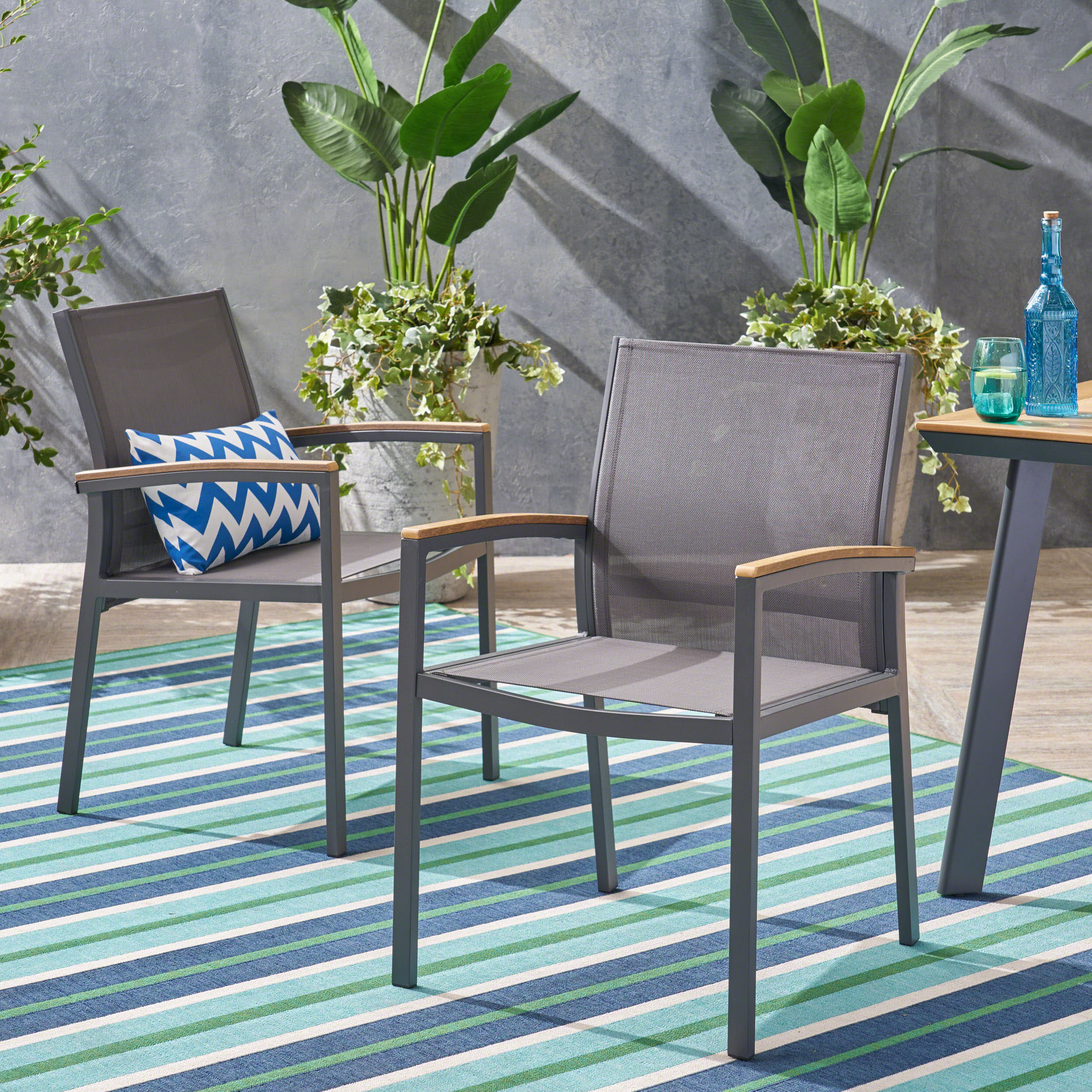 6854.WTA/PUM/GT Mesh Outdoor Dining Chair