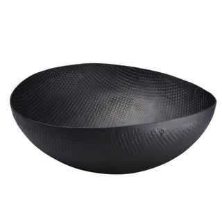 Black Crosshatch Aluminum Bowl, Extra Large