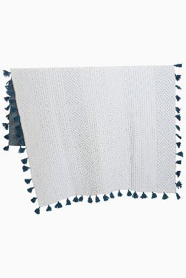 Sahati Peacock Hand Stitched Throw