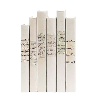 Decorative books with Raised Bands- White Parchment.