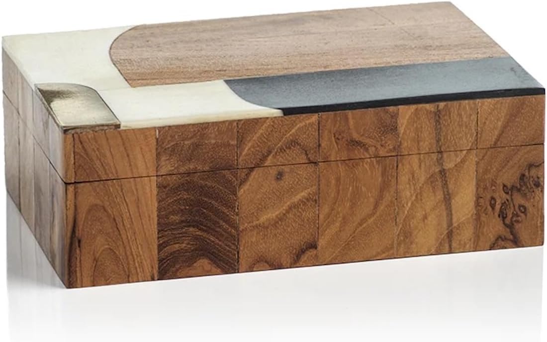 Lagos Abstract Inlaid Mango & Sheesham Wood Box
