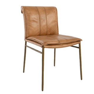 Tan Leather dining chair 