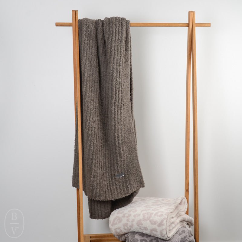 Barefoot Dreams - CozyChic Ribbed Charcoal Throw