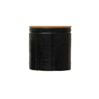 3" Stoneware Canister w/ Bamboo Lid