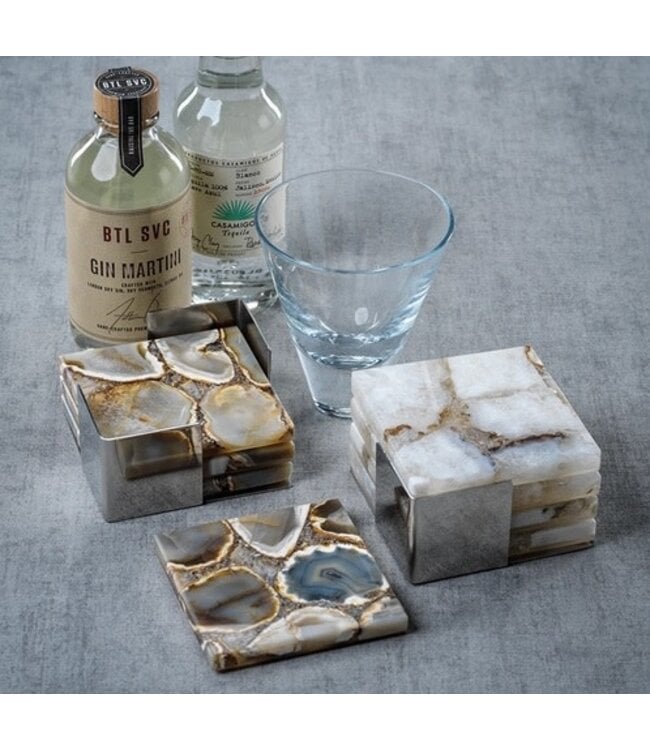 Set/4 Crete Agate Coasters