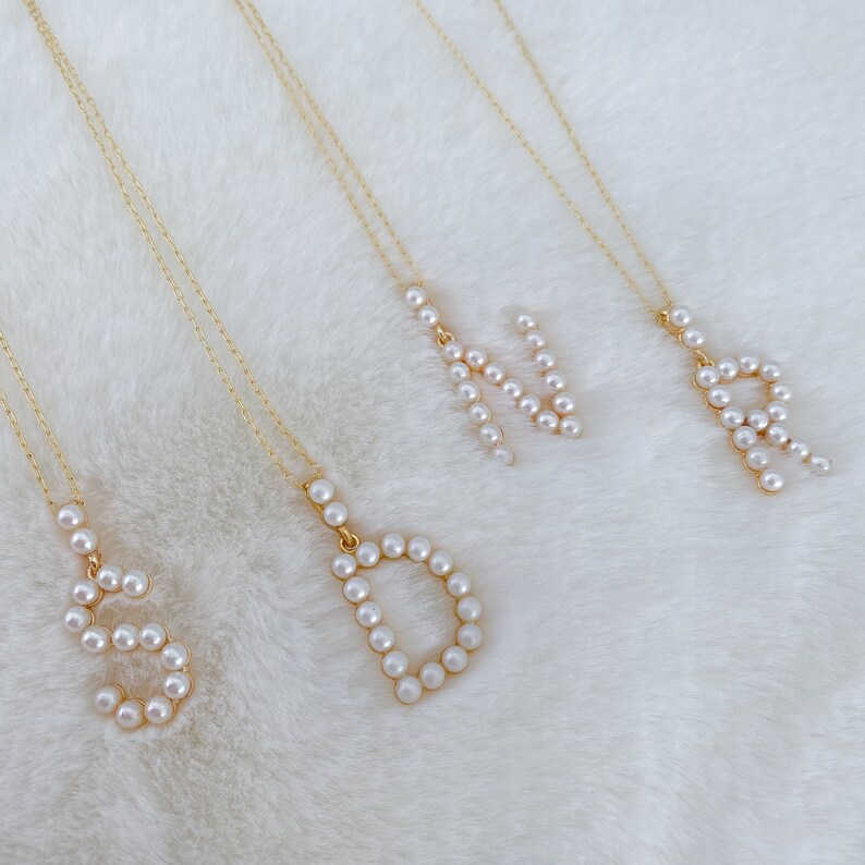 Pearl Initial Charm
